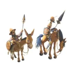 Figuras de lamina galvanizada conocidos como quijote y sancho