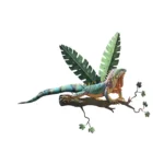Figura artesanal de una Iguana hecha a mano, con un diseño detallado que resalta la belleza y la tradición de la artesanía mexicana. Ideal para decorar cualquier espacio con un toque cultural único.
